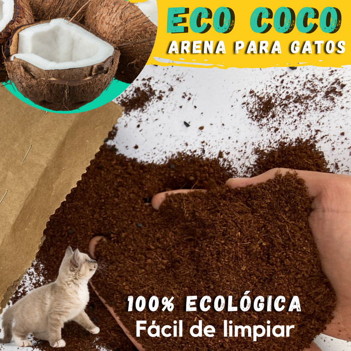 Arena para gatos ecológica